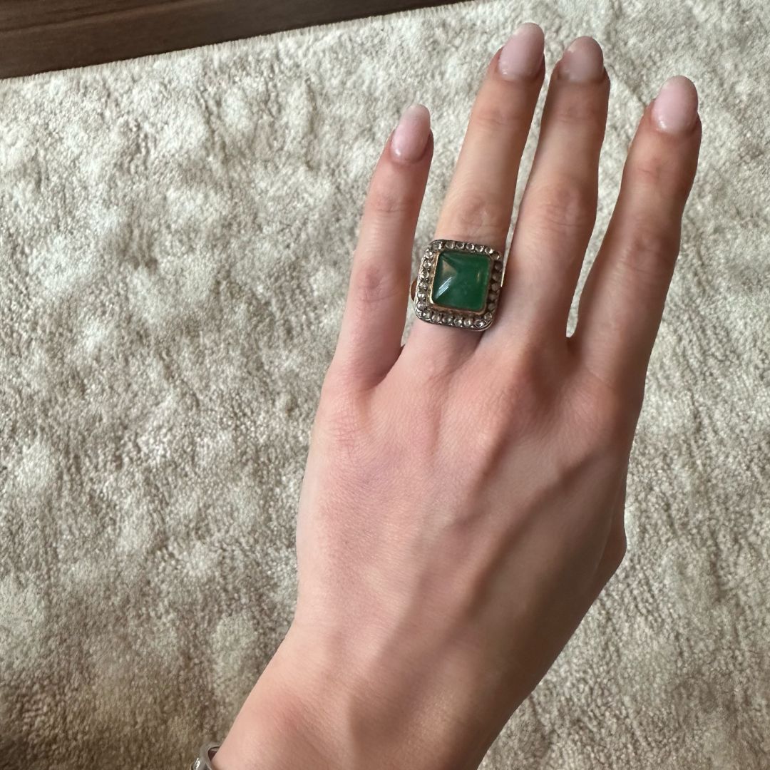 ARA Collection Colombian Cabachon Emerald Ring