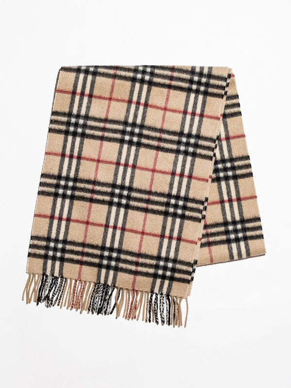 Burberry Narrow Check Cashmere Scarf