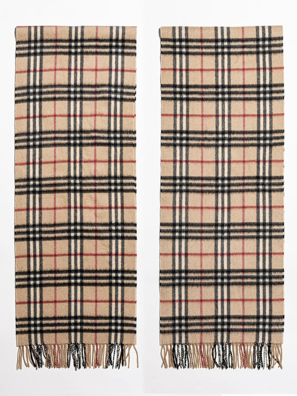 Burberry Narrow Check Cashmere Scarf