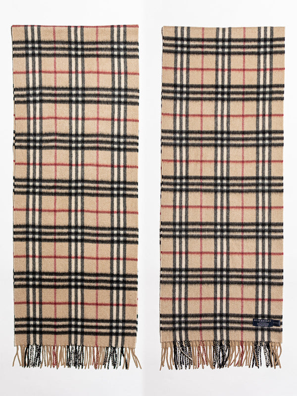 Burberry Narrow Check Cashmere Scarf