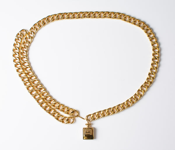 Chanel Perfume Bottle Layered Chain Belt