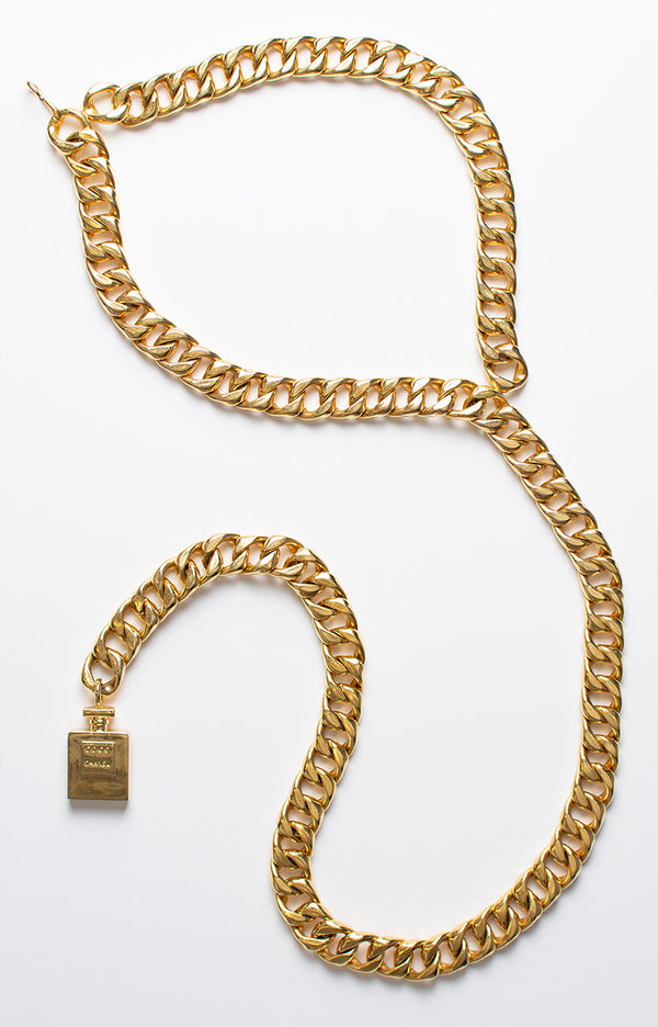 Chanel Perfume Bottle Layered Chain Belt