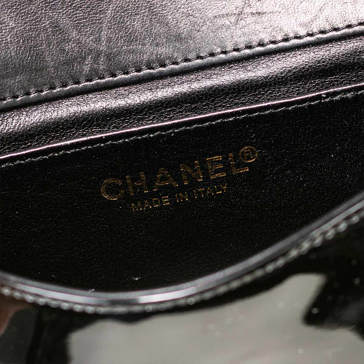 Chanel Mini Patent Camillia Bag