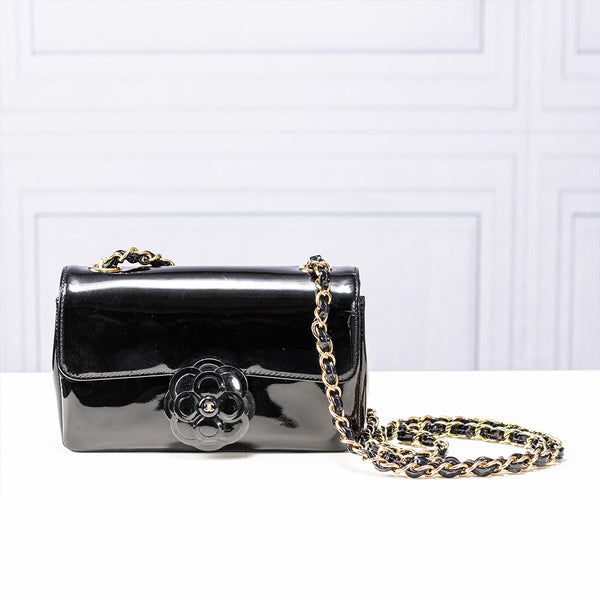 Chanel Mini Patent Camillia Bag