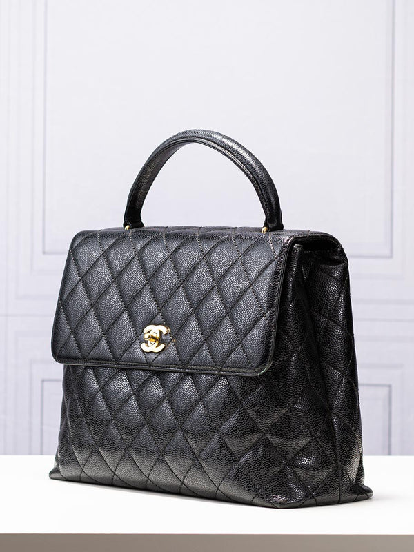 Chanel Quilted Kelly Top Handle Bag