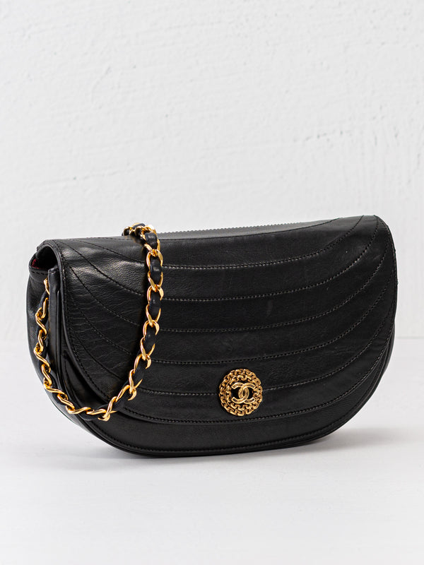 Chanel Half Moon Single Flap Bag