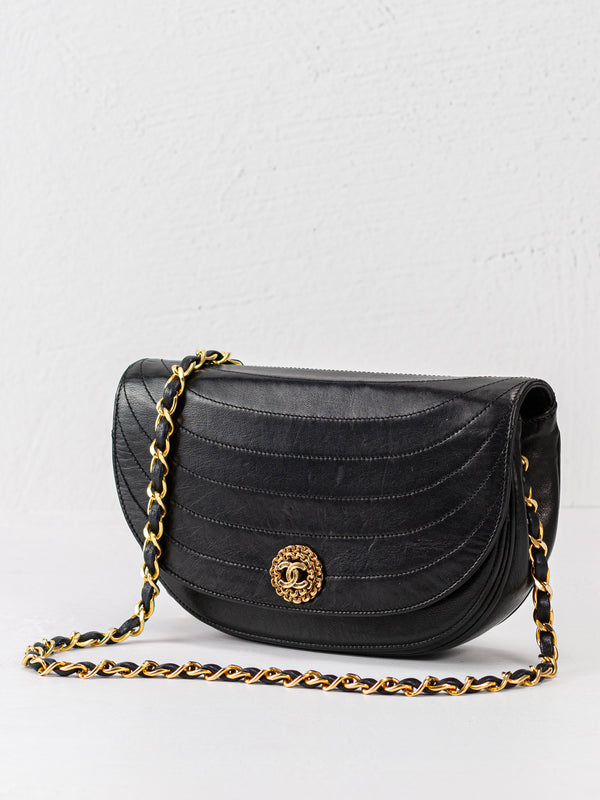 Chanel Half Moon Single Flap Bag