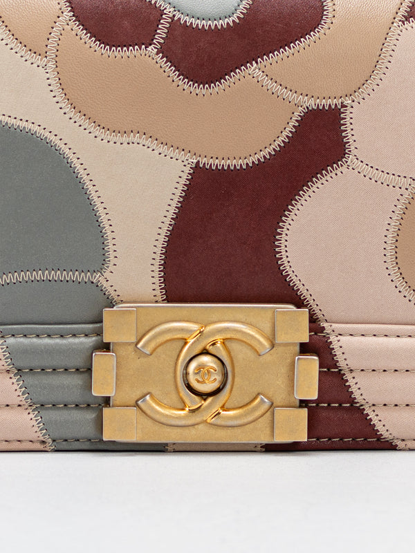 Chanel Small Patchwork Camellia Boy Flap