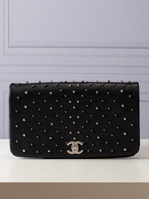 Chanel Chevron Stud Wars Flap Clutch