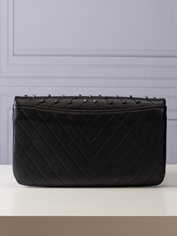 Chanel Chevron Stud Wars Flap Clutch