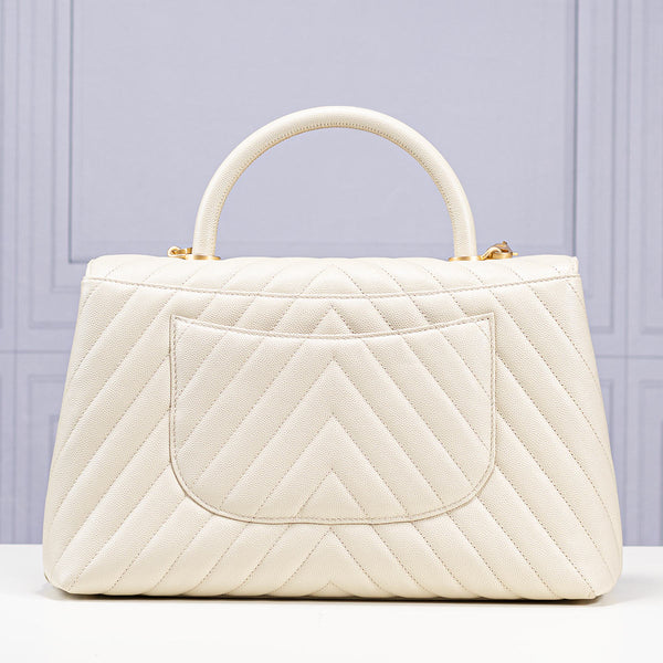 Chanel Medium Chevron Coco Handle Bag