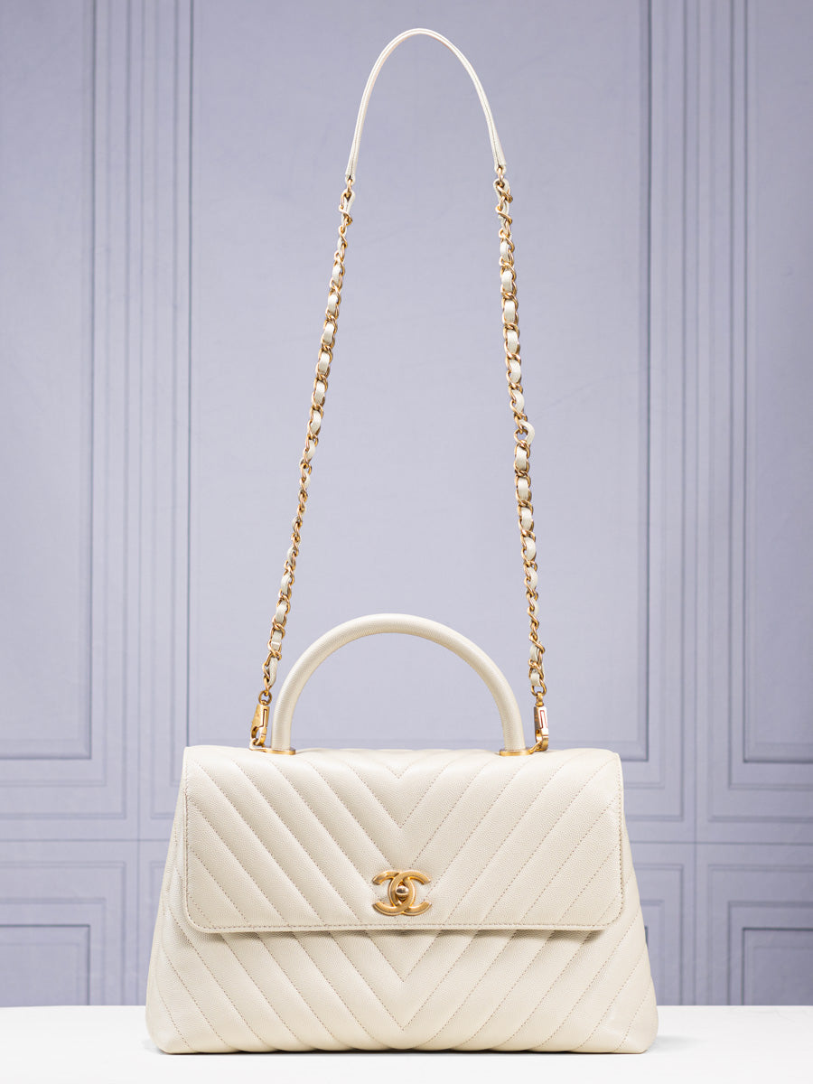 Chanel Medium Chevron Coco Handle Bag