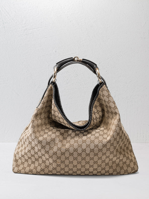 Gucci Large GG Canvas Horsebit Hobo