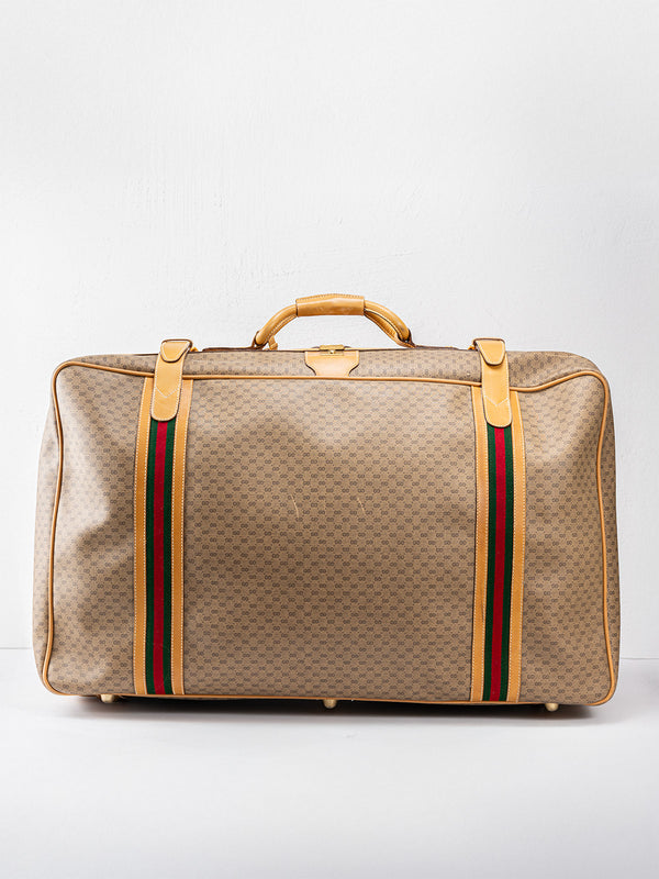 Gucci Web Zip Around Large Suitcase