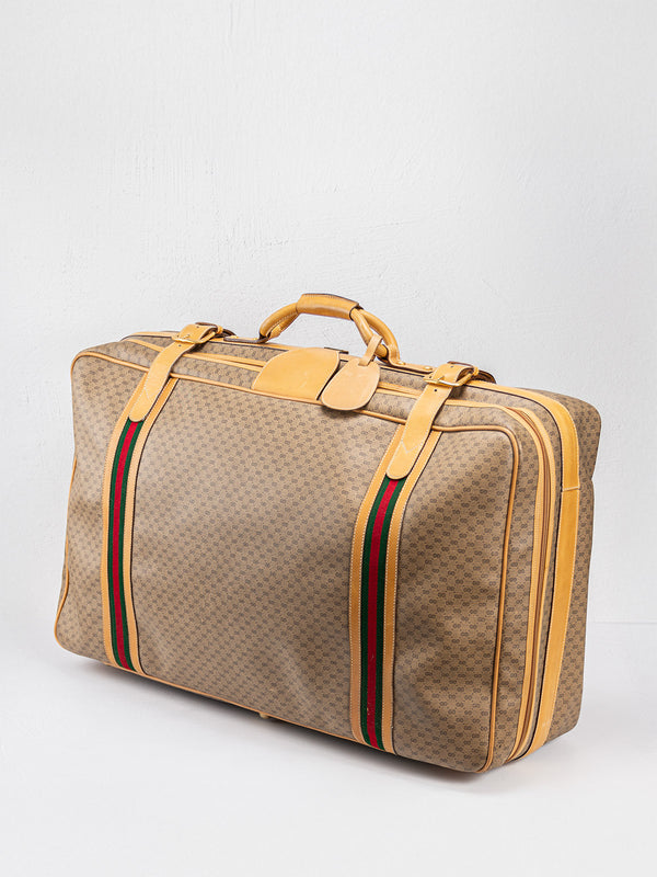 Gucci Web Zip Around Large Suitcase