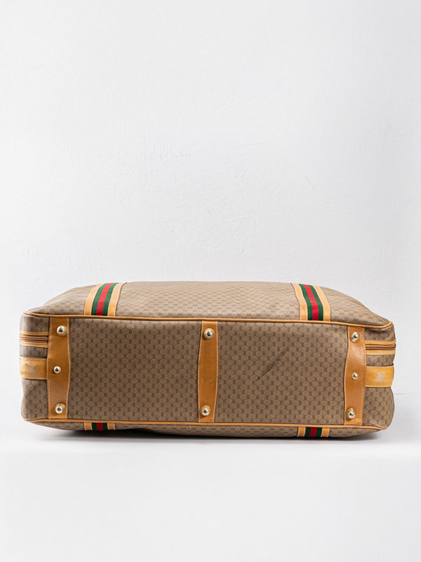 Gucci Web Zip Around Large Suitcase