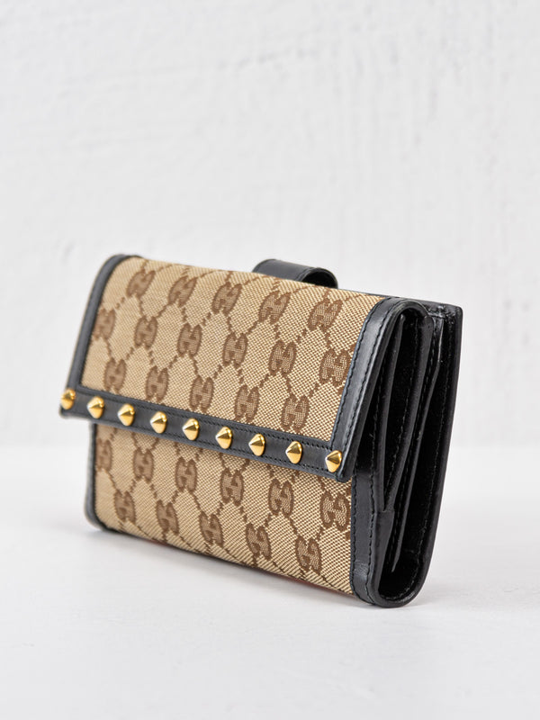 Gucci Monogram Studded Patti Continental Wallet