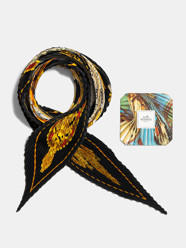 Hermès “Salzburg” Pleated Scarf 90