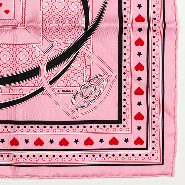 Hermès "Grand Manege" Scarf 70 with Heart Box