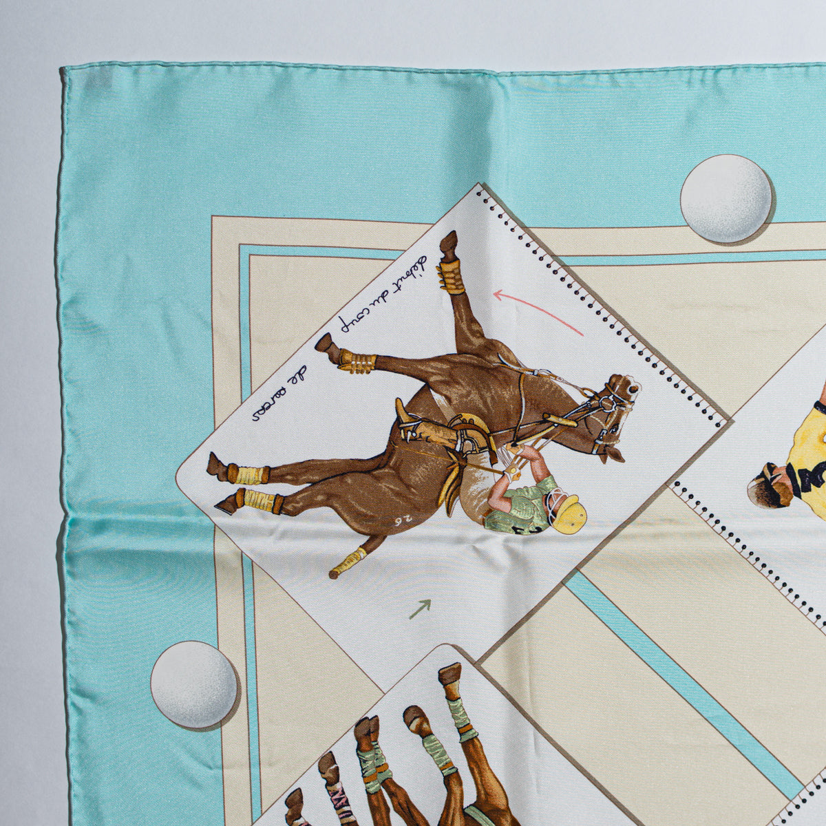 Hermès &quot;Le Monde Du Polo&quot; Scarf 90