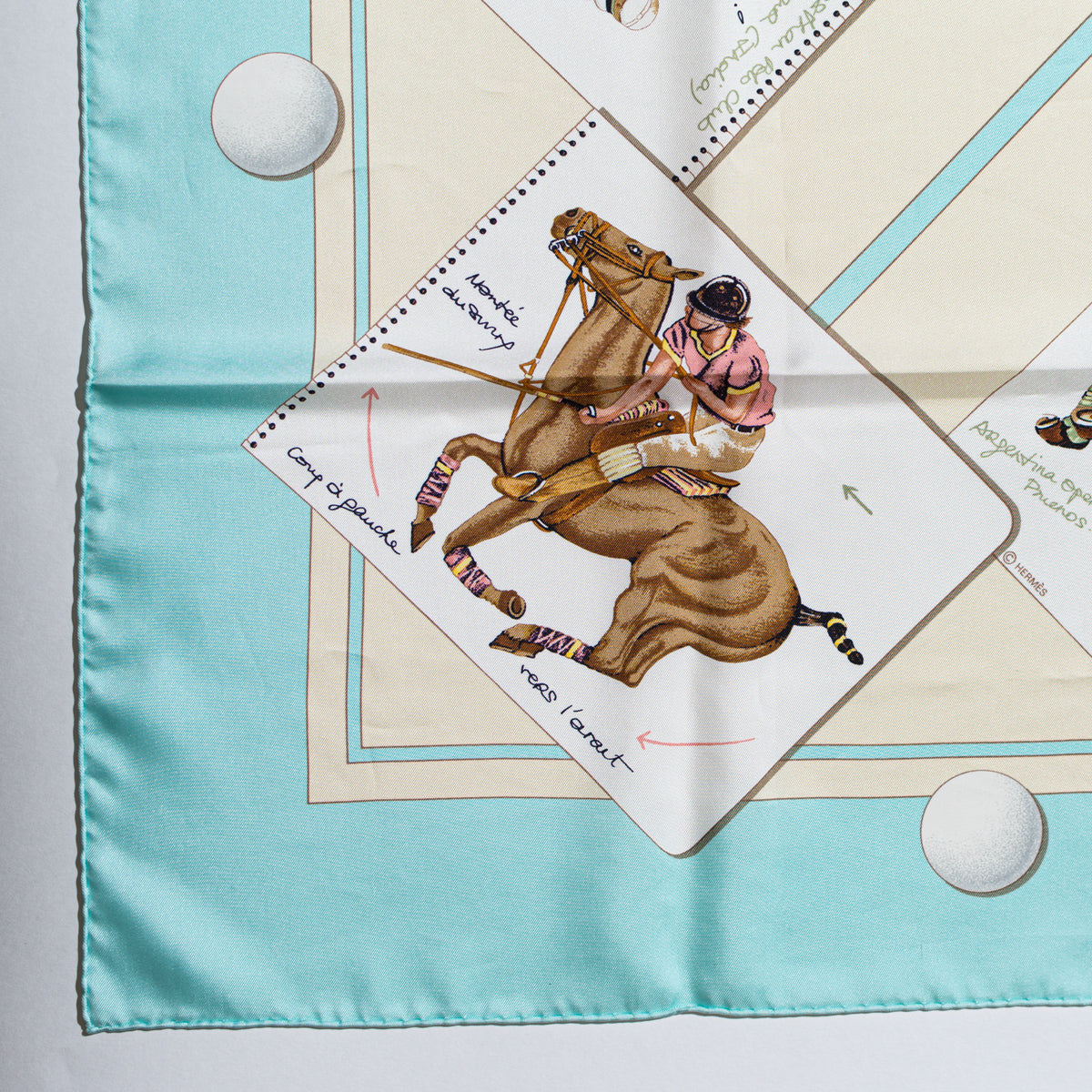 Hermès &quot;Le Monde Du Polo&quot; Scarf 90