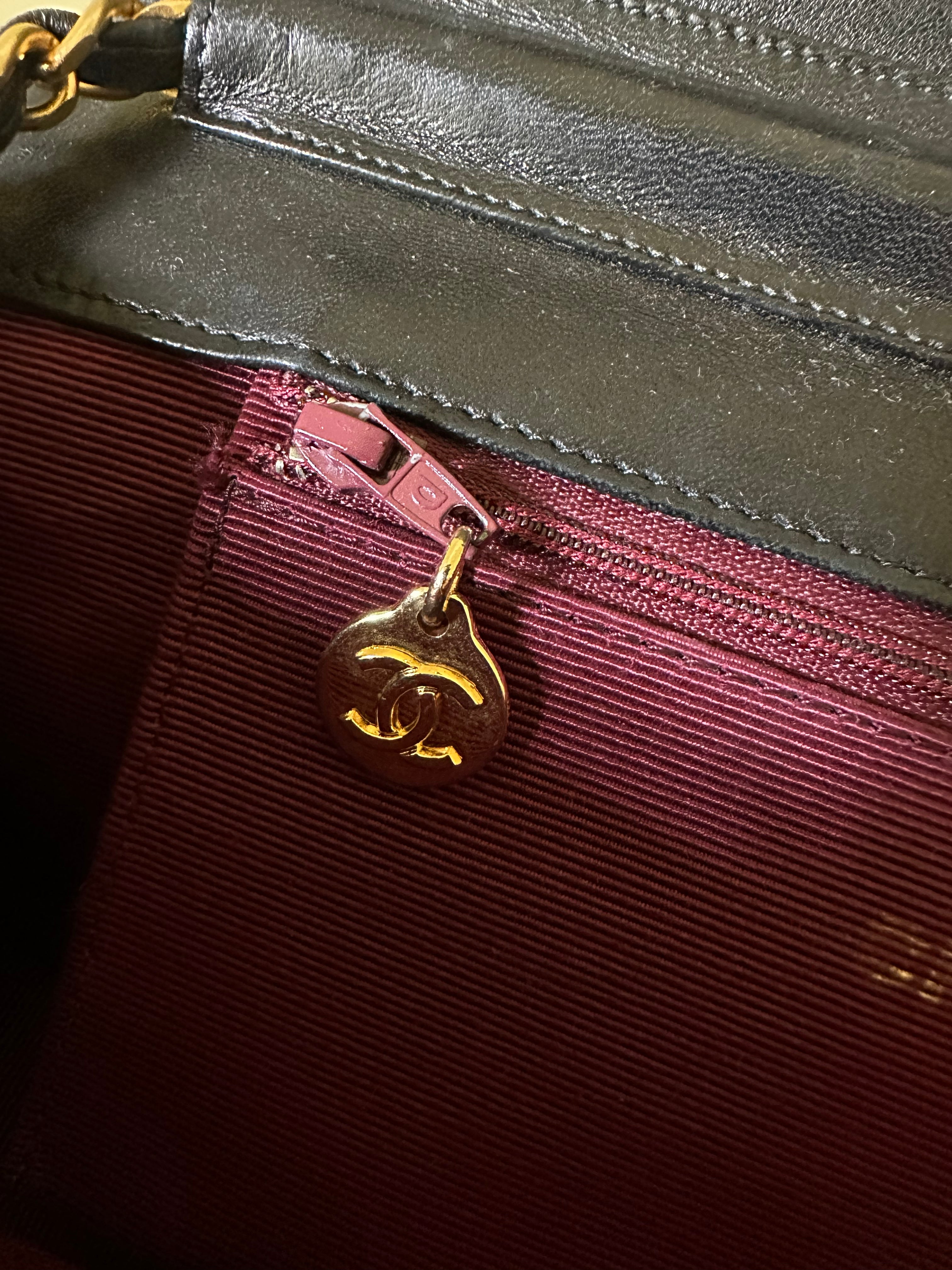 Chanel Half Moon Single Flap Bag zipper pull