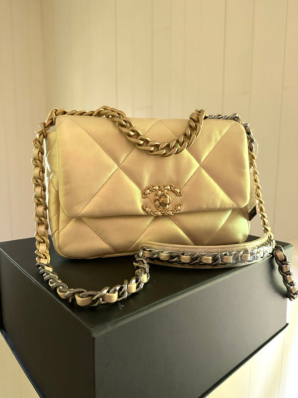 Chanel 19 Medium Pearl Flap Bag