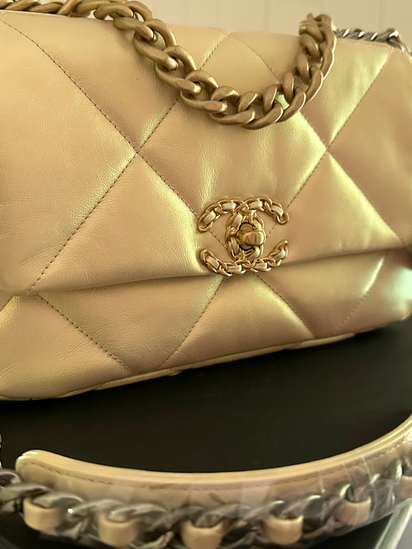 Chanel 19 Medium Pearl Flap Bag