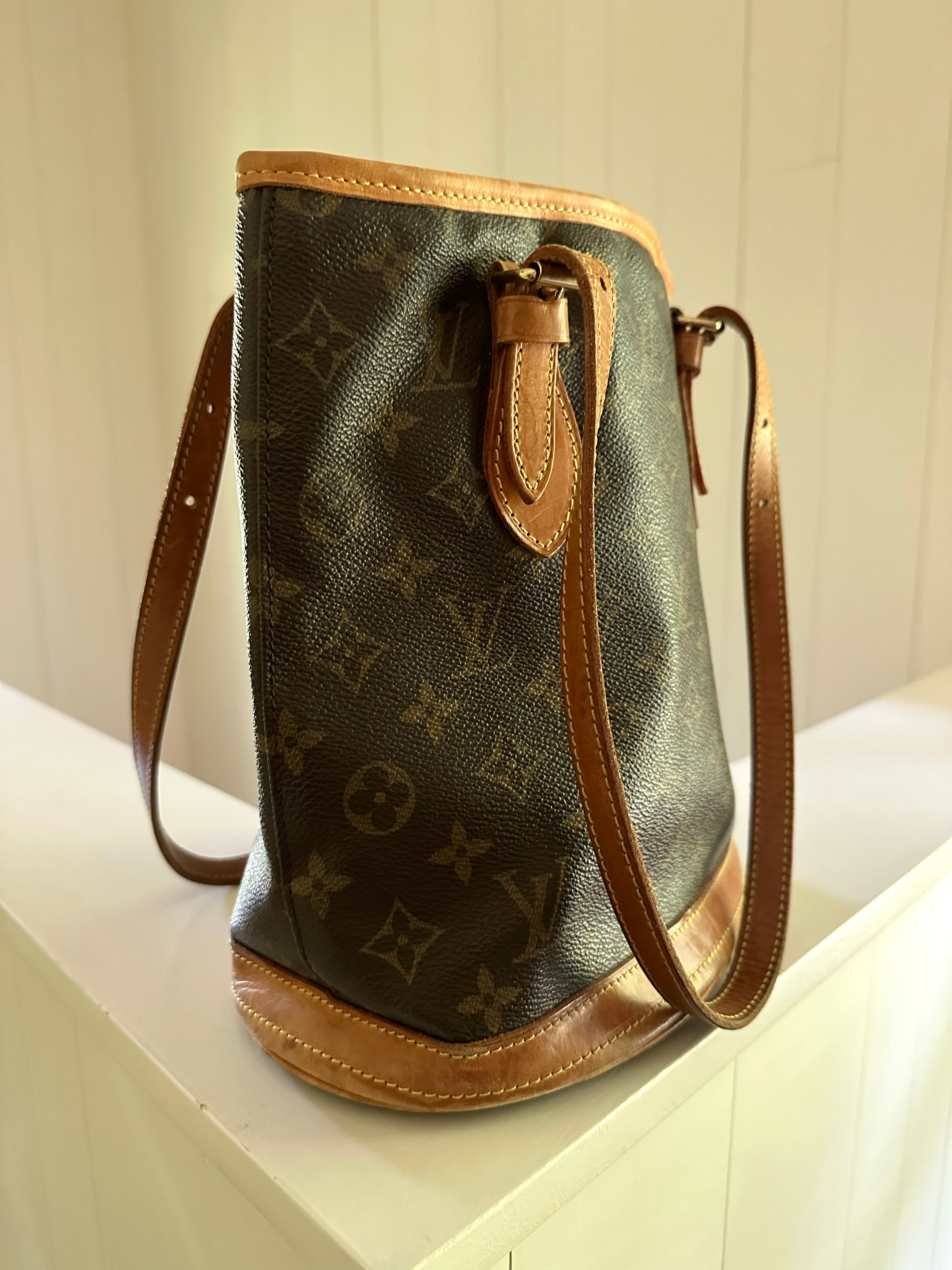 Louis Vuitton Citadine Monogram Empreinte Leather PM Bucket Tote + Pouch  Orient