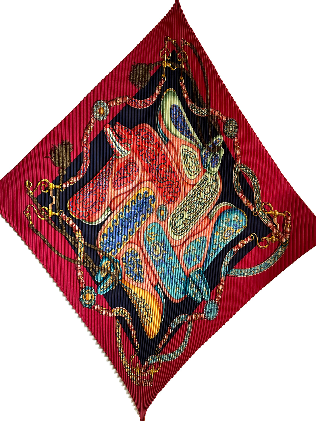 Hermes “Festival” Pleated Scarf 90