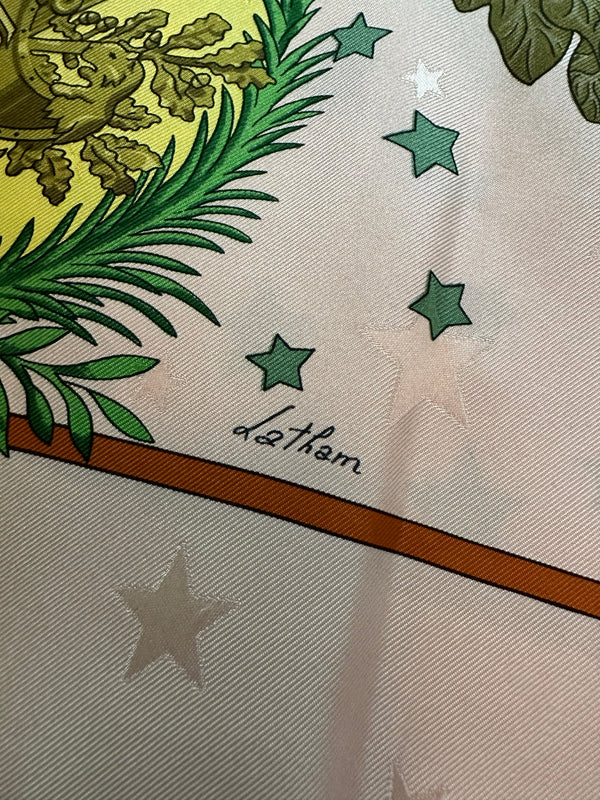 Hermès "Emblemes De Europe" Shiny Stars Scarf 90