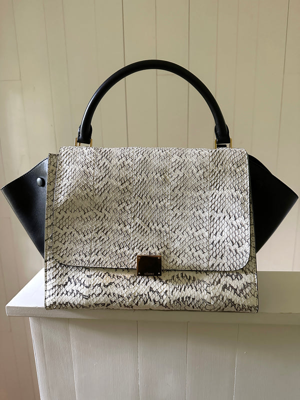 Celine Medium Snake Trapeze