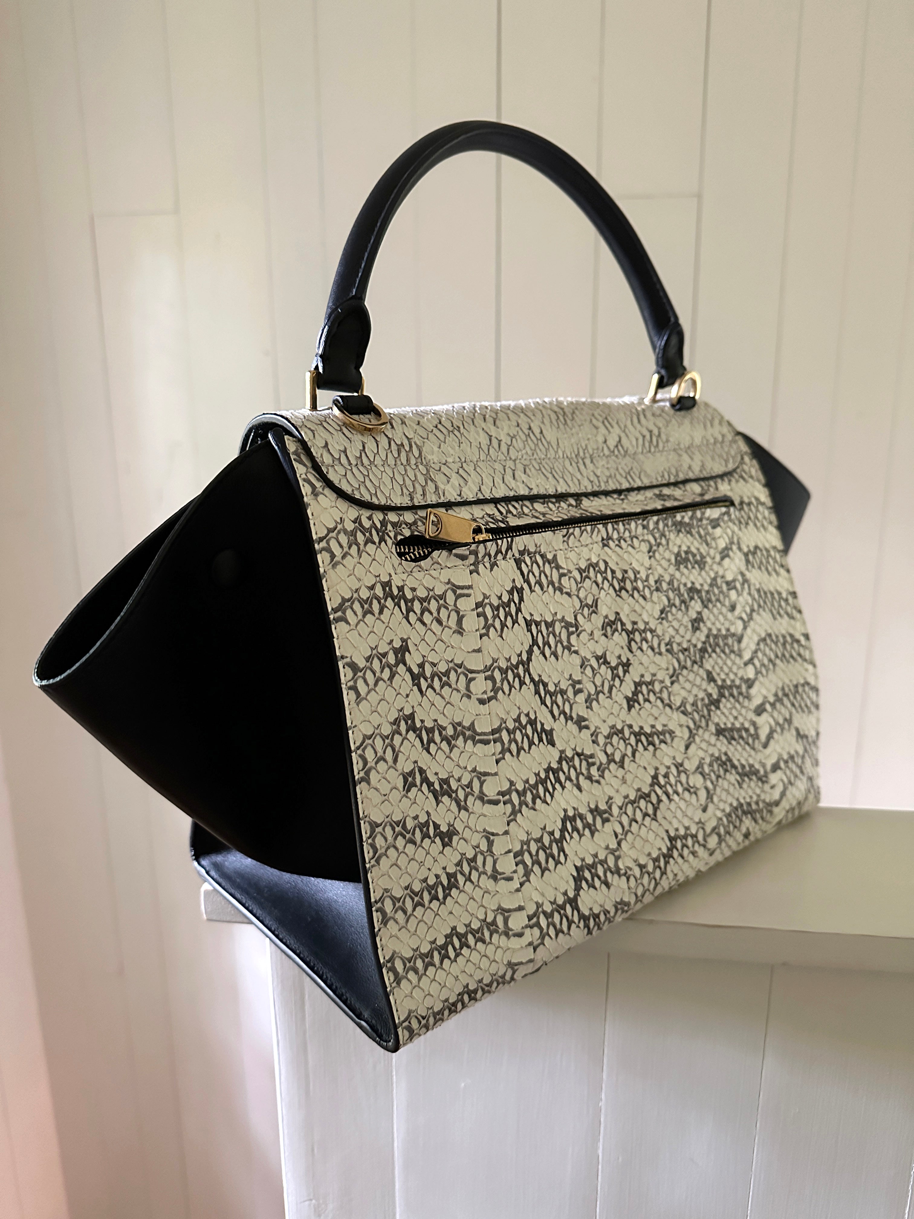 Celine Medium Snake Trapeze