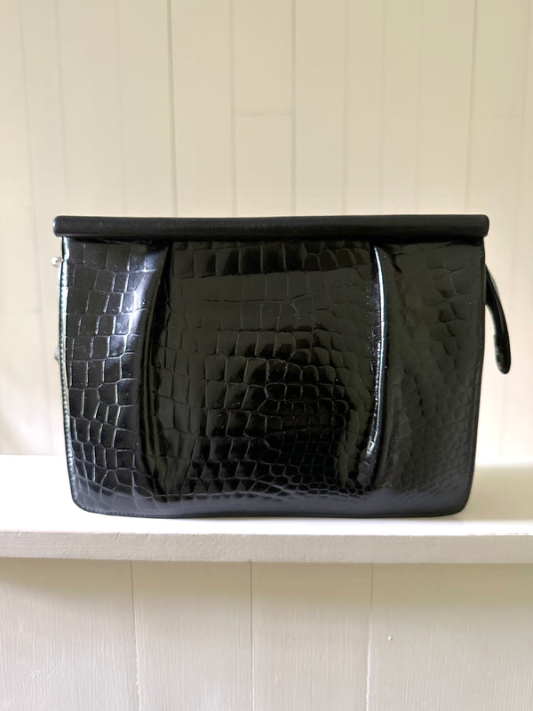 Fendi Embossed Crocodile Clutch