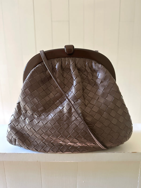 Bottega Veneta Intrecciato Frame Shoulder Bag