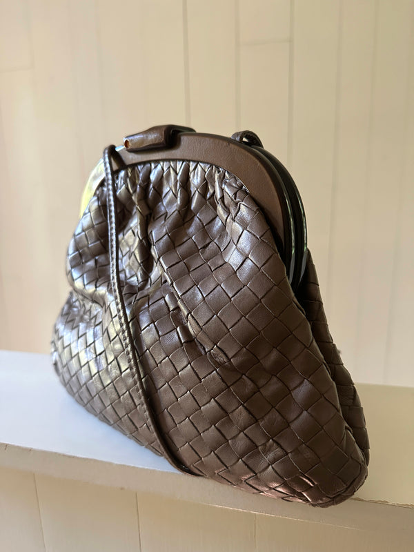 Bottega Veneta Intrecciato Frame Shoulder Bag