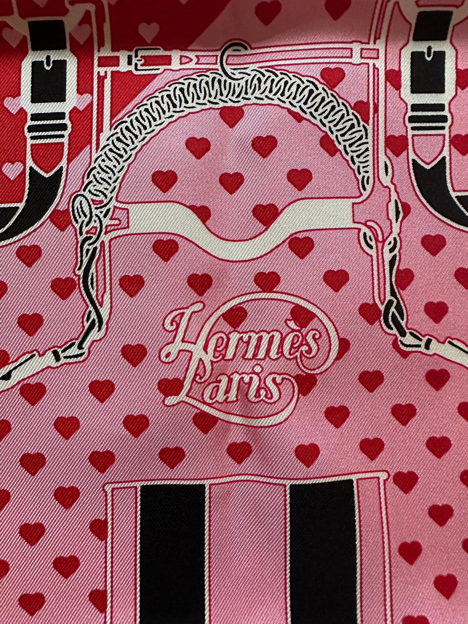 Hermes &quot;Grand Manege&quot; Scarf 70 with Heart Box