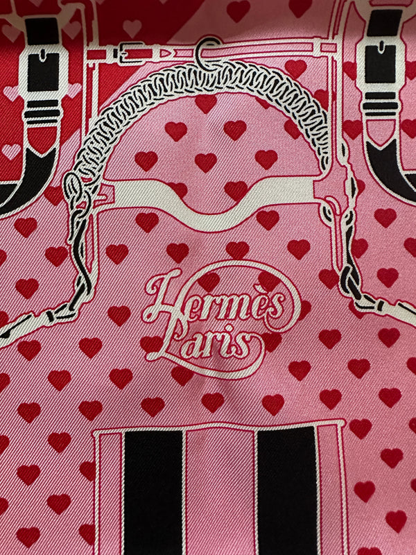 Hermes "Grand Manege" Scarf 70 with Heart Box