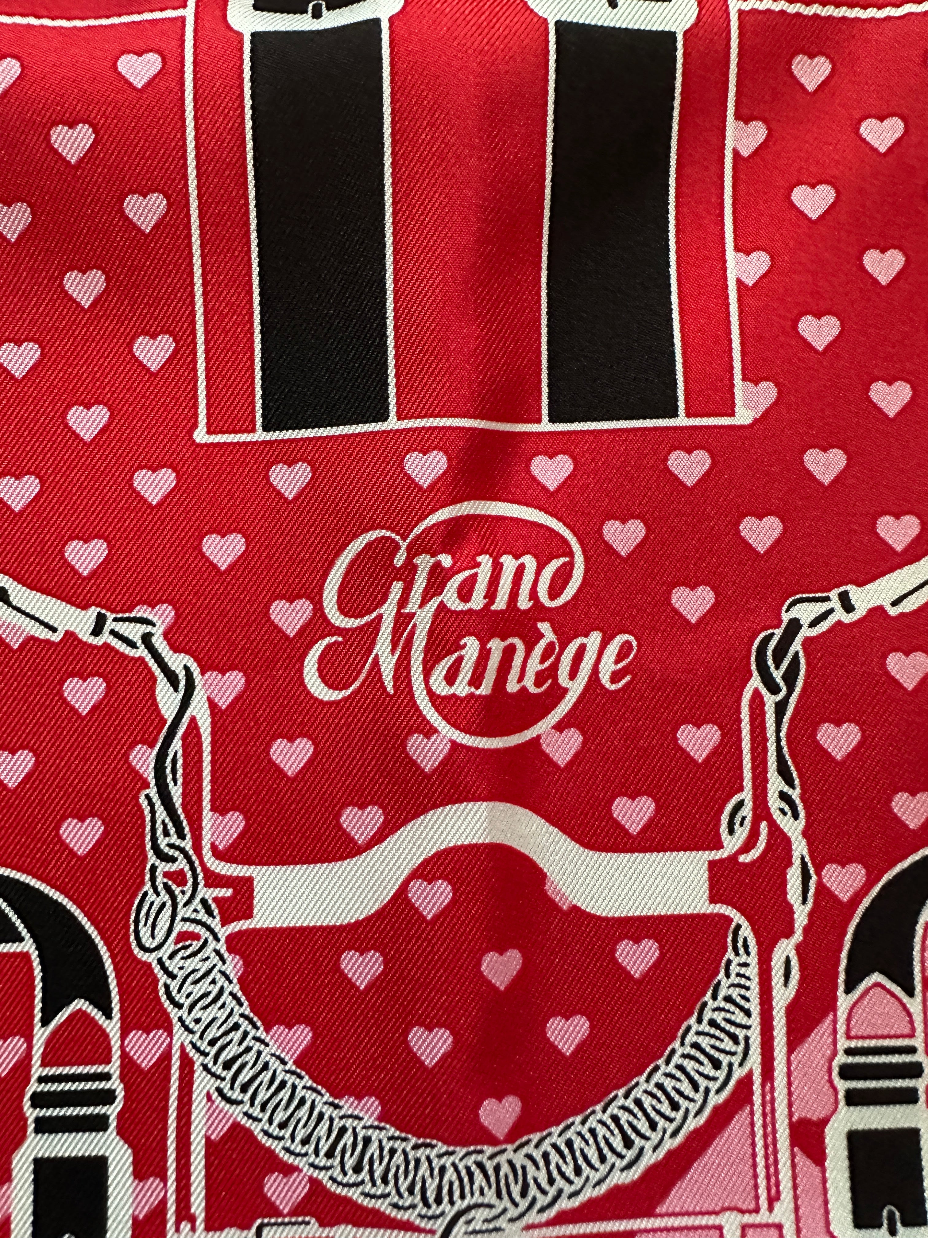 Hermes &quot;Grand Manege&quot; Scarf 70 with Heart Box