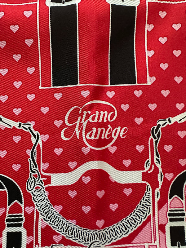 Hermes "Grand Manege" Scarf 70 with Heart Box