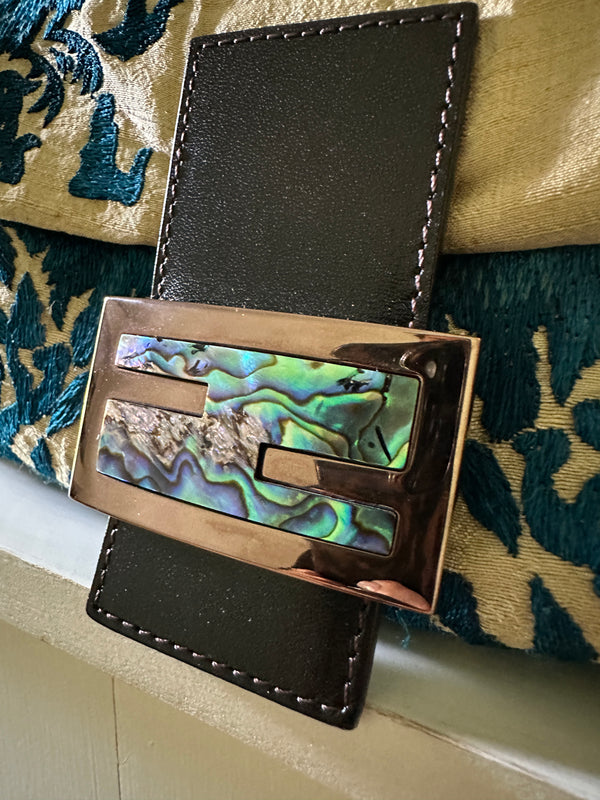 Fendi Embroidered Baguette with Mother of Pearl