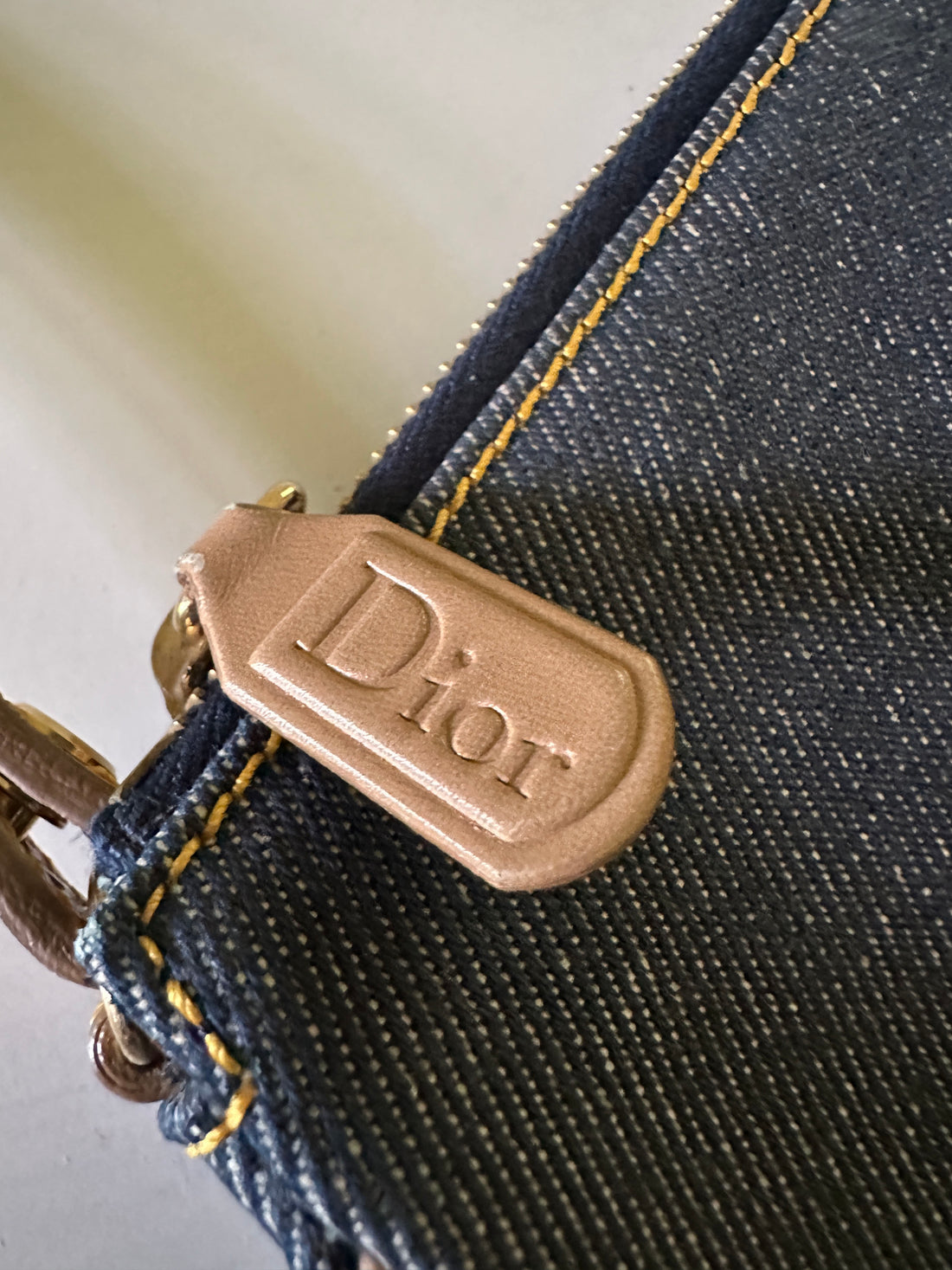 Christian Dior Denim Saddle Pochette