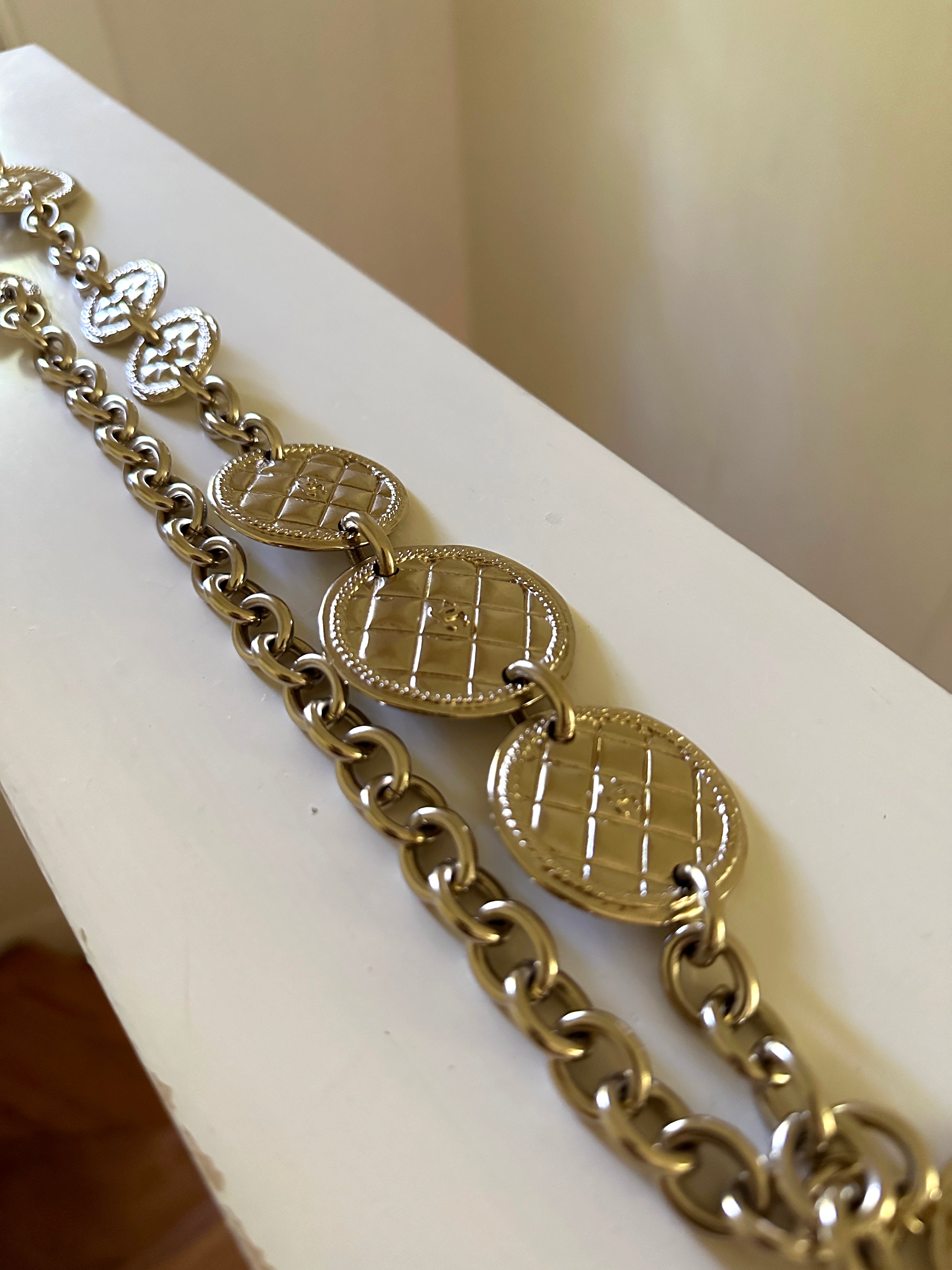 Chanel Quilted Medallion Necklace / Belt