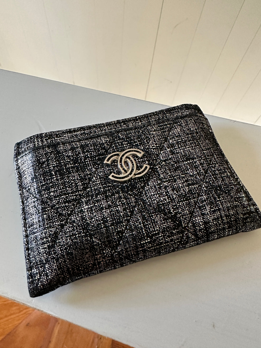 Chanel Metallic CC Card Holder