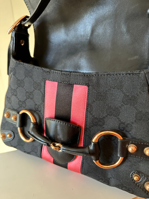 Gucci GG Web Horsebit Hobo