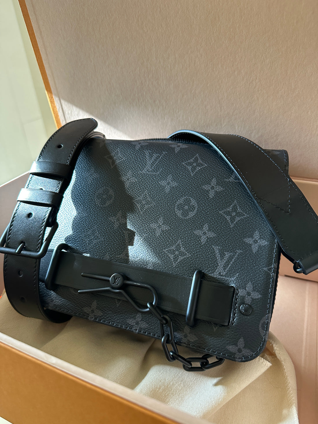 Louis Vuitton Monogram Eclipse Steamer Messenger Bag