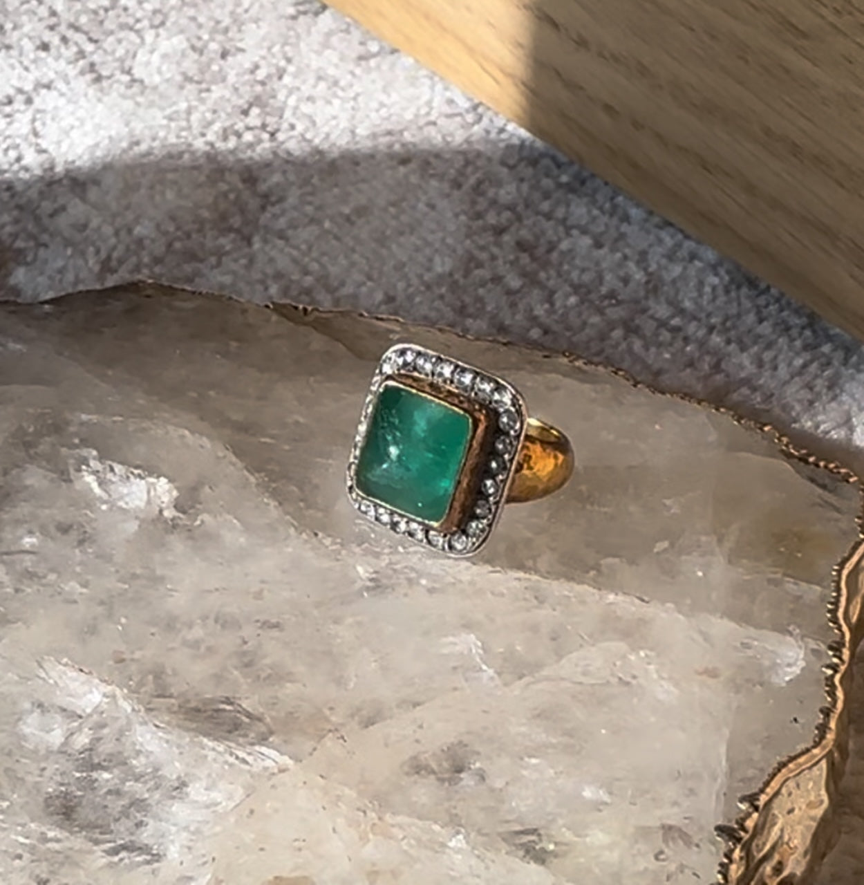 ARA Collection Colombian Cabachon Emerald Ring