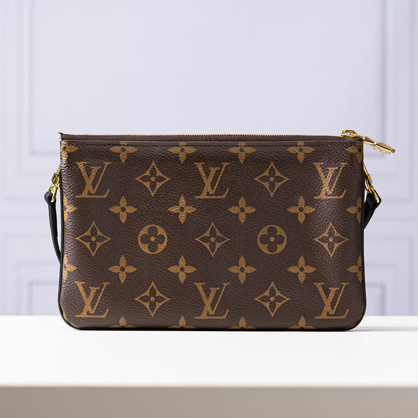 Louis Vuitton Monogram Giant Reverse Double Zip Pochette