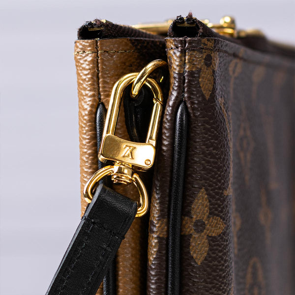 Louis Vuitton Monogram Giant Reverse Double Zip Pochette