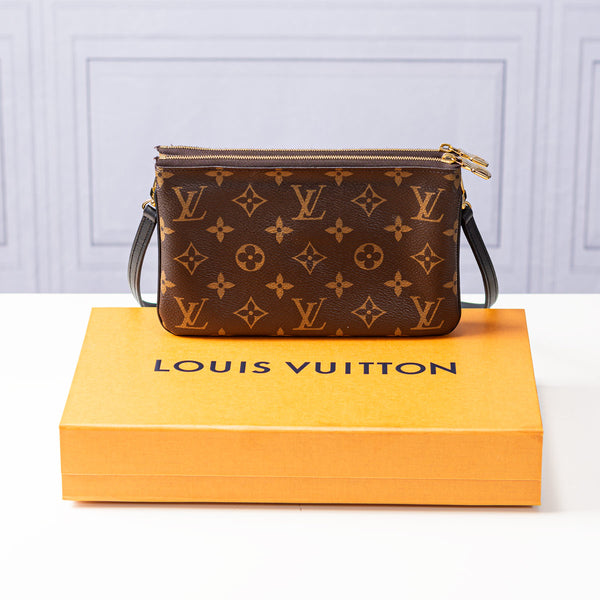 Louis Vuitton Monogram Giant Reverse Double Zip Pochette